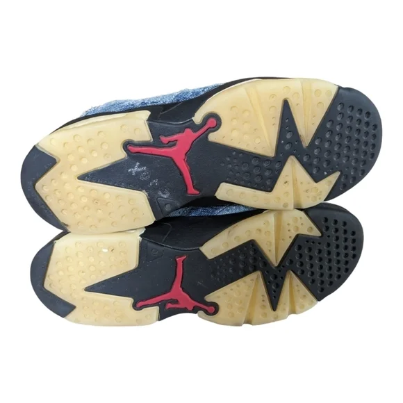 Nike Air Jordan 6 denim high tops Youth Size 6.5 - Picture 2 of 6